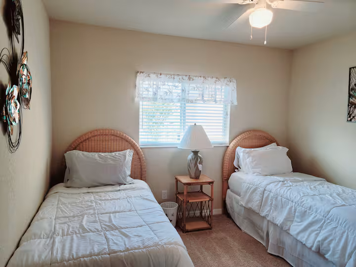 The twin room at Crescent Moon